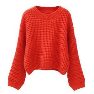NWT Goodnight Macaroon ‘Greta’ waffle knit cropped